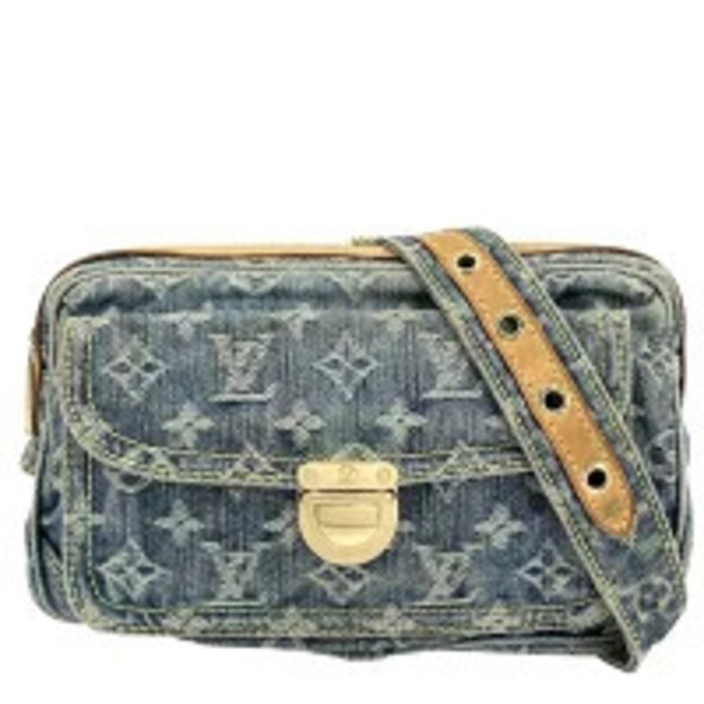 Louis Vuitton Denim Waist Bag Bum Body Bum Crossbody Belt Shoulder Crossbody